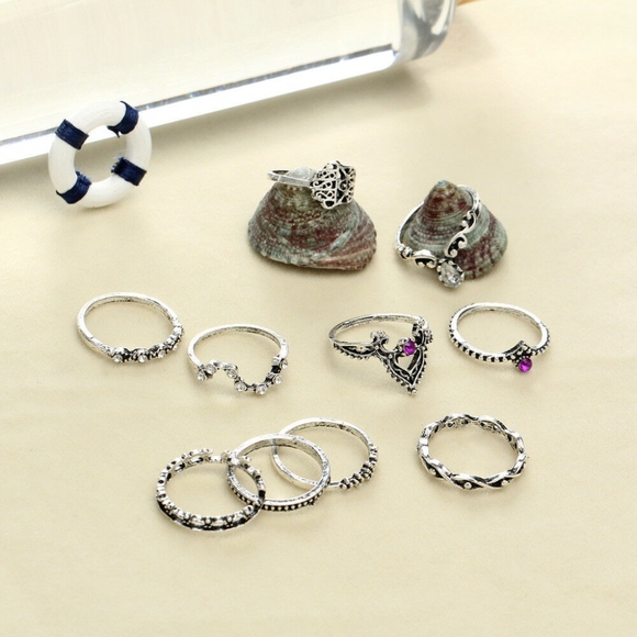 ❤️HOST PICK❤️10-piece boho fashion ring set - Picture 4 of 6